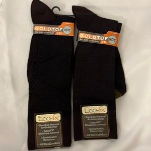 Gold Toe Eco-fx set of 2 pairs of Dress Socks. NWT